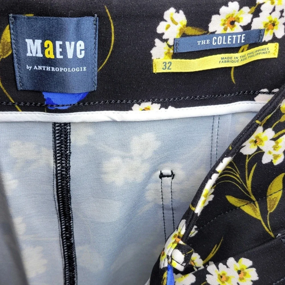 Anthropologie Maeve The Colette Floral Wide Leg Crop Pants 32 NWT Boho Summer